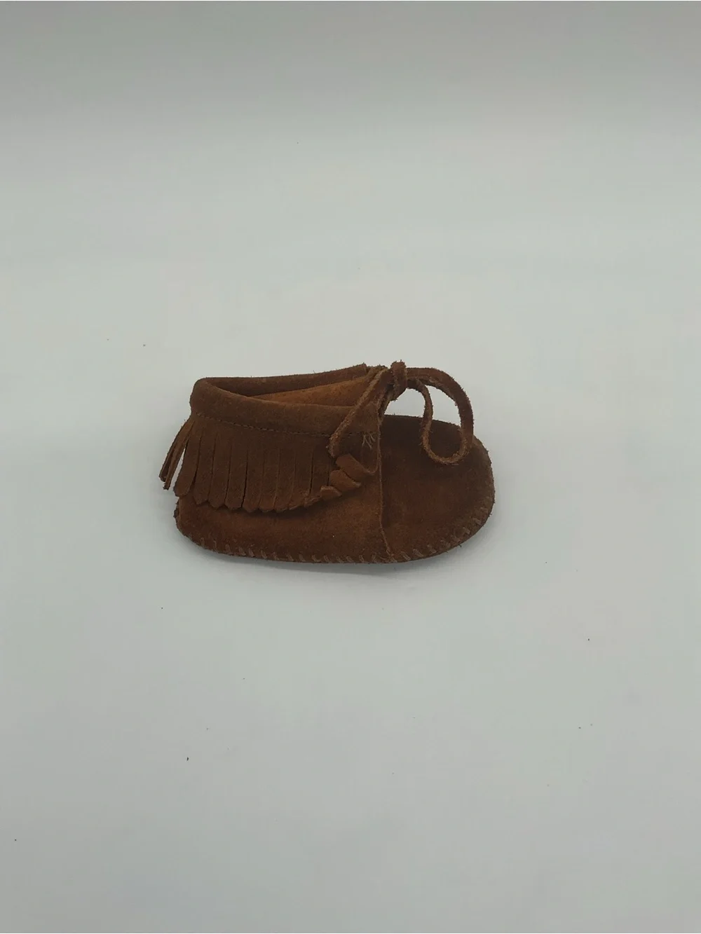 Minnetonka Brown Suede Fringe Baby Moccasins Size 3